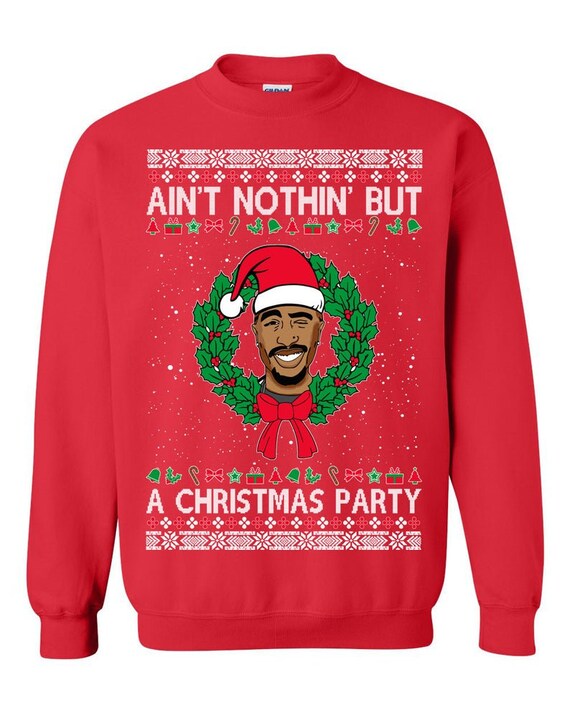 tupac christmas sweater