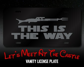 Placa de matrícula personalizada "This Is The Way", inspirada en los Jedi.