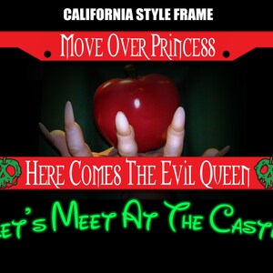 License Plate Frame Move Over Princess Here Comes Queen Car - Foto 5