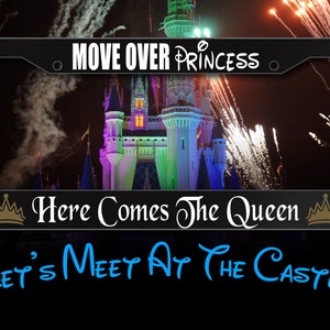 Move Over Princess Here Comes The Queen License Plate Frame, Snow White, Evil Queen Disney Inspired License Plate Frame