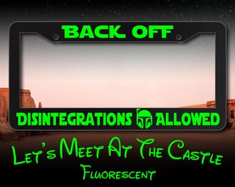 Marco de matrícula inspirado en Boba Fett, ¡Se permiten desintegraciones!