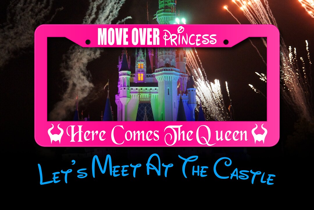 License Plate Frame Move Over Princess Here Comes Queen Car - Foto 4