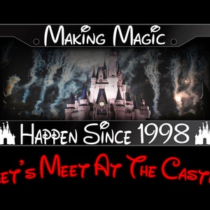 Making Magic Happen Since (Your Birth Year) License Plate Frame, Disney Inspired License Plate Frame