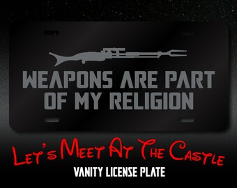 Las armas inspiradas en Mandalorian son parte de mi religión. Matrícula personalizada, inspirada en Jedi.