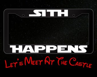 SITH HAPPENS – Divertido marco para matrícula inspirado en Star Wars