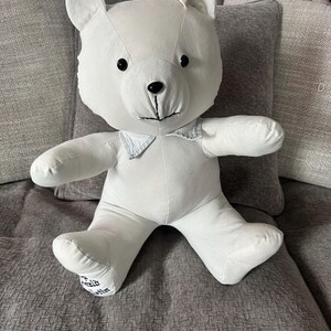 愛する人の服で作った思い出のクマのぬいぐるみ、パッチワーク