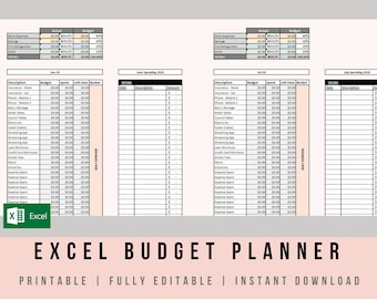 Excel Budget Spreadsheet / Planner / Monthly & Annual / Based on the Barefoot Investor Principles / Download w Bonus A5 Notepad Printable