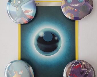 Pokemon dark type button badges