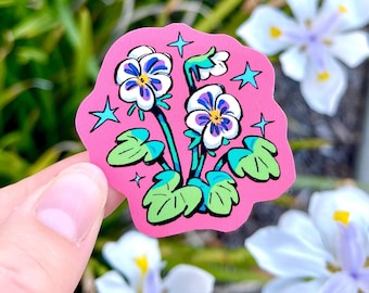 Pansy flowers sticker