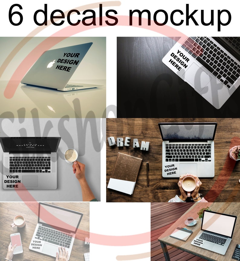 Download 6 Laptop Decal Mockup Laptop Mockup Decal Mockup Laptop Flat | Etsy
