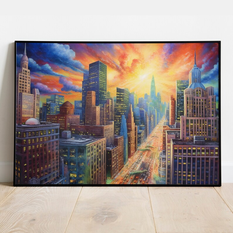 New York City Skyline Printable Wall Art NY City Prints Digital ...