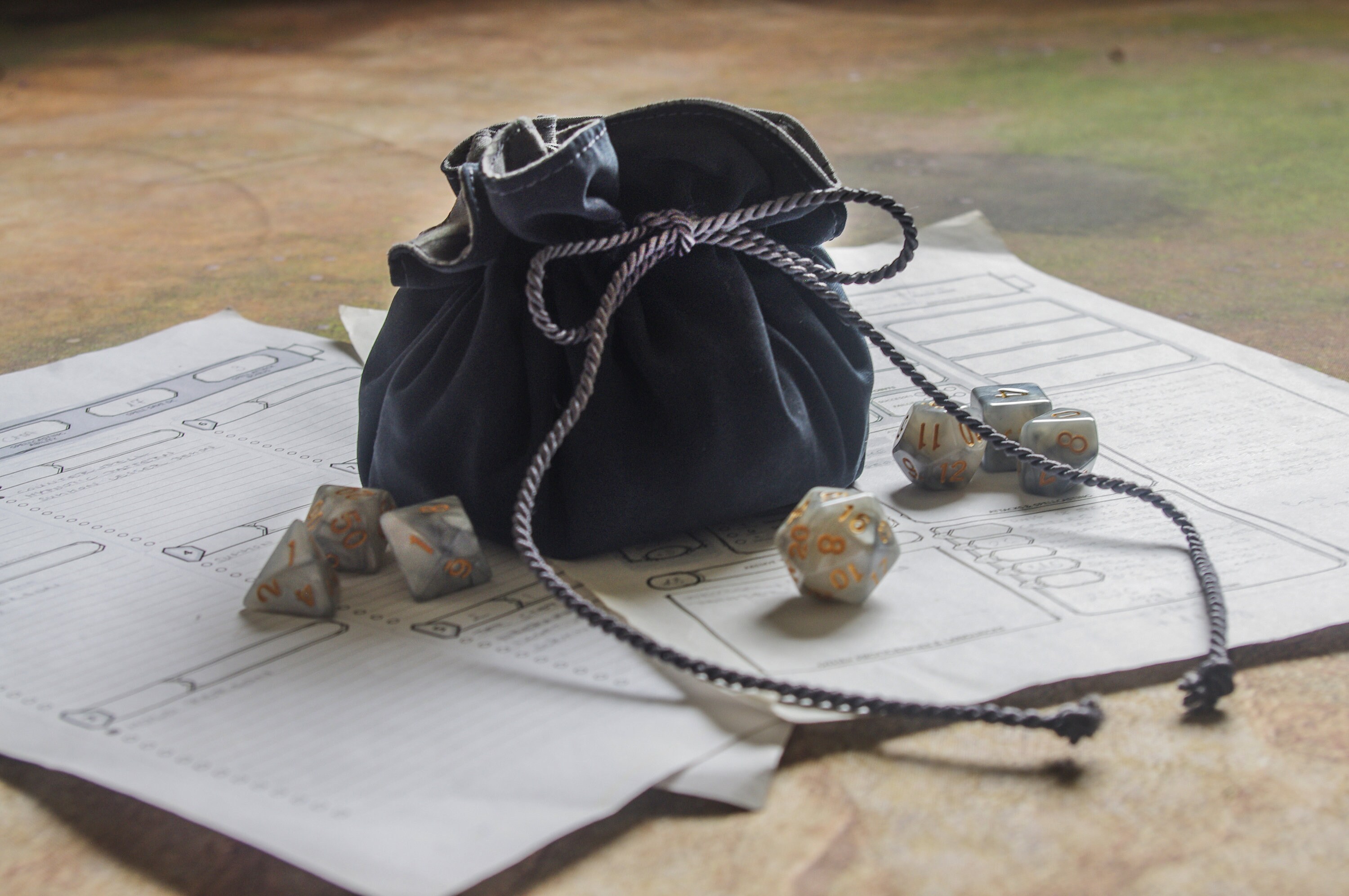 Dungeoneer's Pack Large Drawstring Dice bag with 71 Etsy