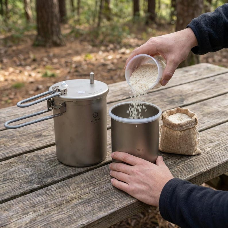 Valtcan Titanium Pressure Pot 1800ml Rice Cooker Camping Locking Lid Ultralight Backpacking Cookware imagen 7