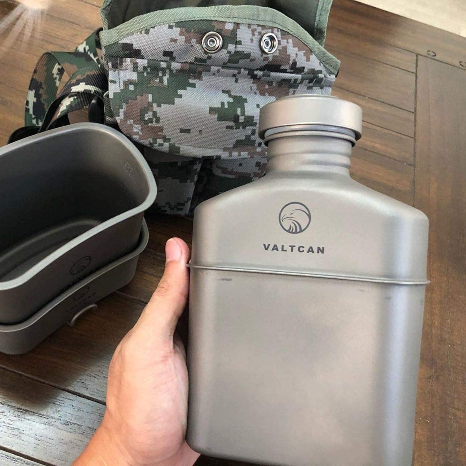 Valtcan Titanium Canteen Mess Kit Military Design 1100ml 37oz Etsy