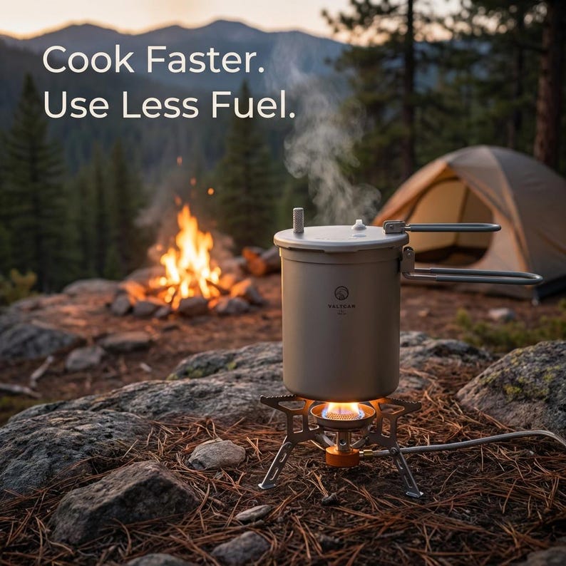 Valtcan Titanium Pressure Pot 1800ml Rice Cooker Camping Locking Lid Ultralight Backpacking Cookware imagen 11