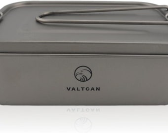 Valtcan Titanium Bento Box: Airtight Camping Lunchbox (1200ml)