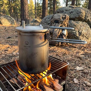 Valtcan Titanium Pressure Pot 1800ml Rice Cooker Camping Locking Lid Ultralight Backpacking Cookware imagen 8