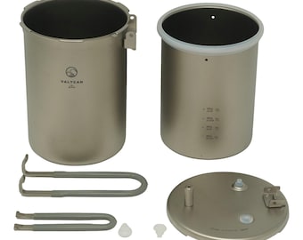 Valtcan Titanium Pressure Pot 1800ml Rice Cooker Camping Locking Lid Ultralight Backpacking Cookware