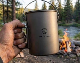 Valtcan 900ml Titanium Pot Backpacking Mug 34 oz