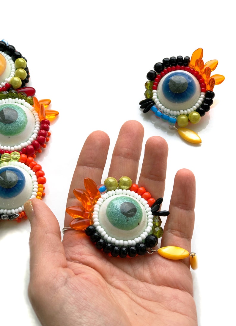 Handmade Eyes Necklace with Eyes Big Eyes