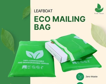 Compostable Mailing Bags / 9"x12" and 12"x16" / Made from Corn Starch / Eco Friendly packaging / Zero Waste / Plastic Free / Vegan/ 70 mic