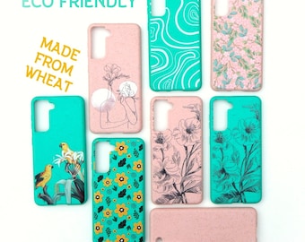 Eco-Friendly Phone Cases for Samsung Galaxy , Biodegradable and Compostable Cover made from Wheat Straw