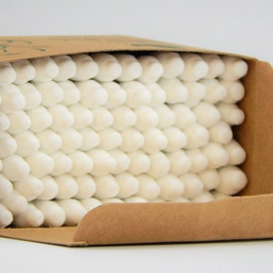 Bastoncillos de algodón de seguridad para bebés / Paquete de 1 o 3 / Bambú / Orgánico certificado GOTS / Compostable / Biodegradable / Ecológico Sin plástico Vegano imagen 4