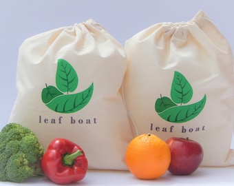 Organic Cotton Produce Bags: Reusable Grocery Storage, Plastic Free
