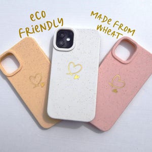 Eco friendly Biodegradable phone case for iPhone 6 6S 7 8 SE20 11 12 Pro XR 13 14 15 / Compostable Sustainable / Made from Wheat  / Vegan