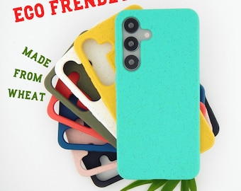 Eco-Friendly Phone Cases for Samsung Galaxy :  Biodegradable and Compostable , Made from Wheat Straw  , Vegan , Sustainable