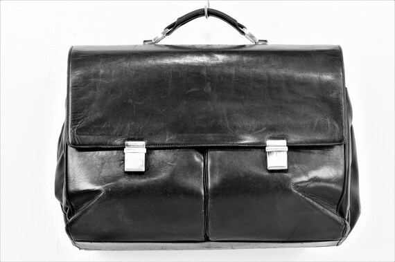 hugo boss leather duffle bag