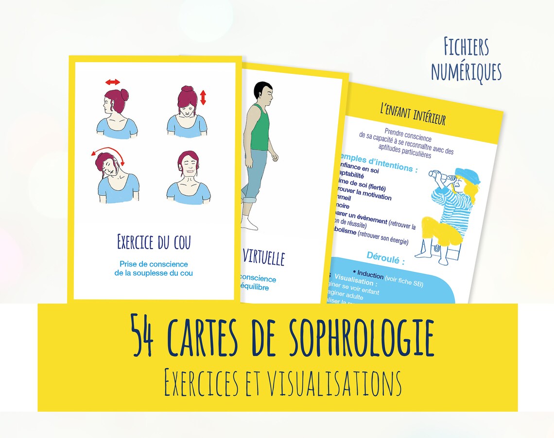 SOPHROLOGIE 54 cartes : RD et VISUALISATIONS Numérique | Etsy