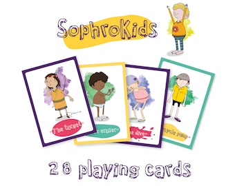 SOPHROKIDS: 28 game cards for CHILDREN to tame their emotions-SOPHROKIDS