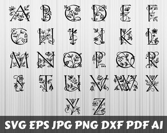 Regal Monogram SVG, Regal Letters SVG, Regal Font, Regal Alphabet SVG, Printable,Cut Files, Cricut, Digital File, Instant Download