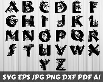 Halloween Font SVG, Halloween Letters SVG, Halloween Alphabet SVG