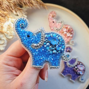 Булочка из бисера Swarovski, Брошь для животных ручной работы, Вышитая брошь для женщин
