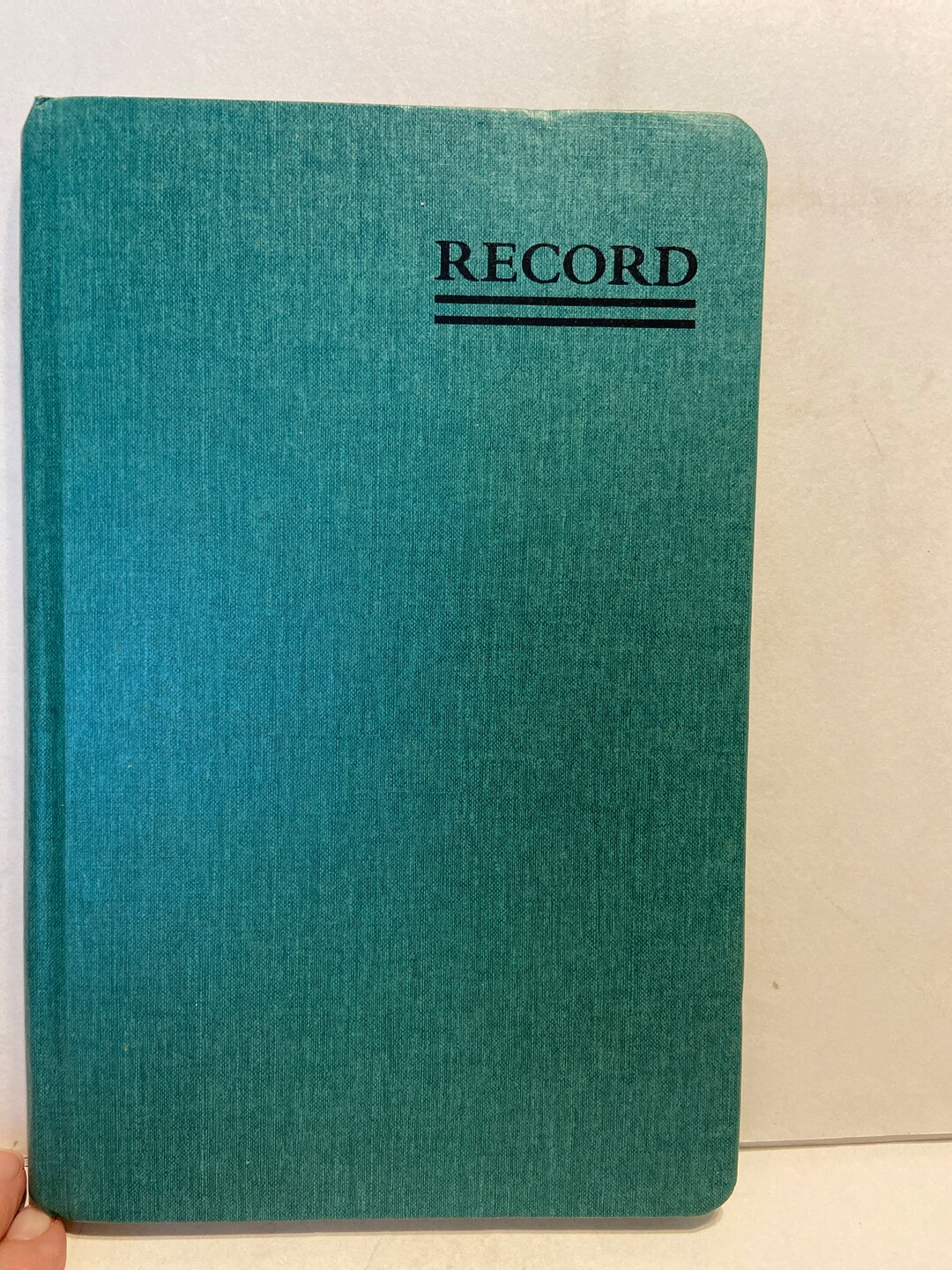 Vintage Record Book Green Cover Etsy