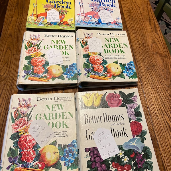 vintage Better homes and gardens, new garden cookbook and the complete family flower and garden book