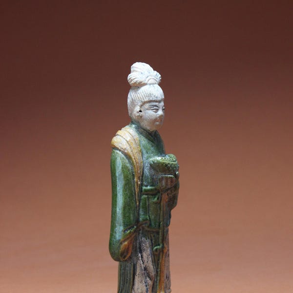 Ming Dynasty Glazed Pottery Tomb Attendant