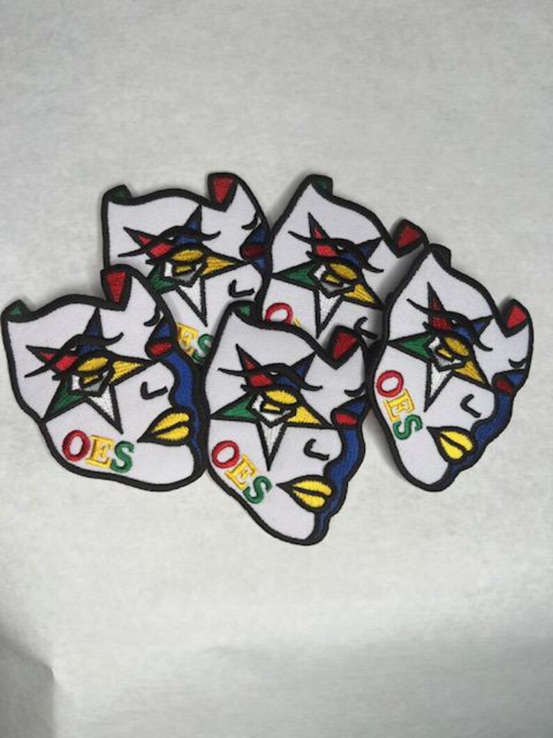 OES| Order Eastern Star | Mask | Iron on | DIY | Sew on Patches ...