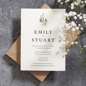 Contemporary wedding invitations cheap