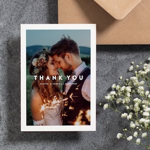 Personalised Wedding Thank You Cards, Wedding Thank You Cards With Photos, Thank You Wedding Photo Cards, Thank You Postcards, Wedding, #087