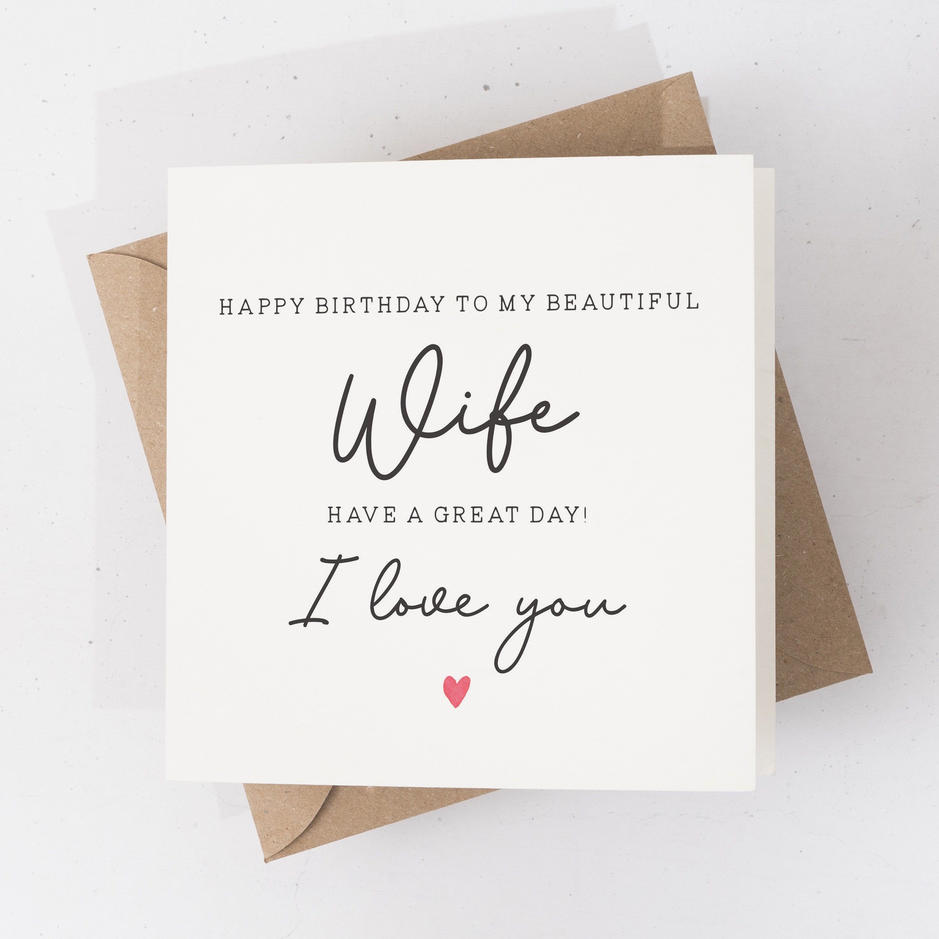 Simple Birthday Card For Wife Beautiful Wife Birthday Card -  Portugal