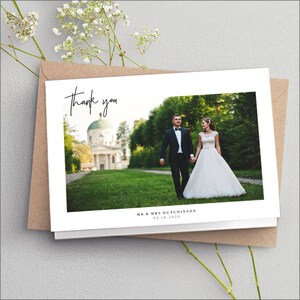 Wedding Thank You Cards Folded Wedding Thank You Cards Simple Wedding Thank You Cards Folded Thank You Photo Card #093 Folded Thank You