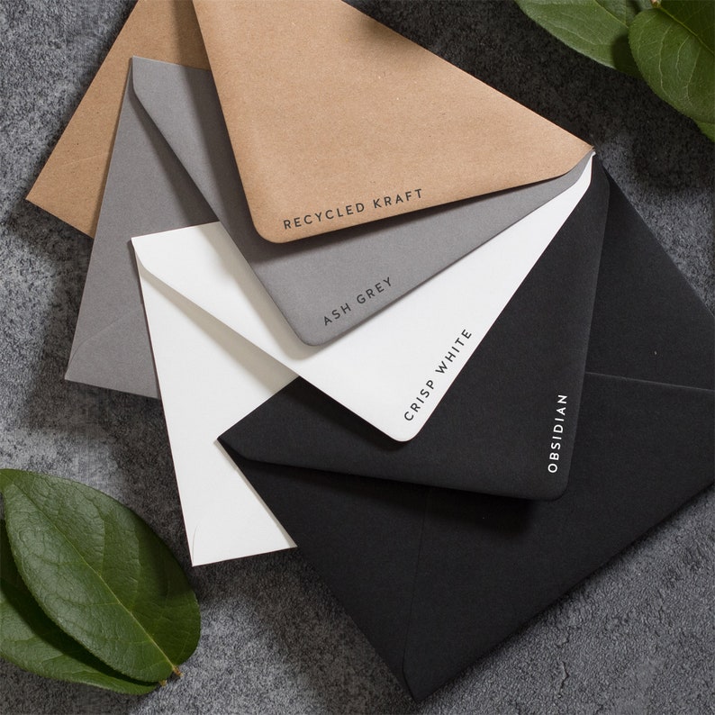 Simple Wedding Invite With Black Card White Foil Invitation - Etsy