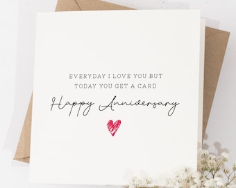 Anniversary Card For Husband, Personalised Anniversary Card For Husband, Happy Anniversary Gift, Cute Anniversary Card Anniversary Gift