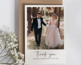 Hochzeits-Dankeskarten, Dankeskarten Hochzeit, Hochzeits-Dankeschön, Dankeskarten, Hochzeitskarte, Hochzeitskarte, Postkarte mit Foto