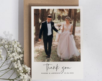 Cartes de remerciement de mariage, Cartes de remerciement de mariage, Carte de remerciement de mariage, Carte de remerciement de mariage, Carte postale de mariage avec photo