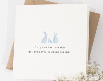 Grandparents To Be Card, Pregnancy Announcement Card, Promotion To Grandparents, New Grandma To Be, Grandparents greeting card