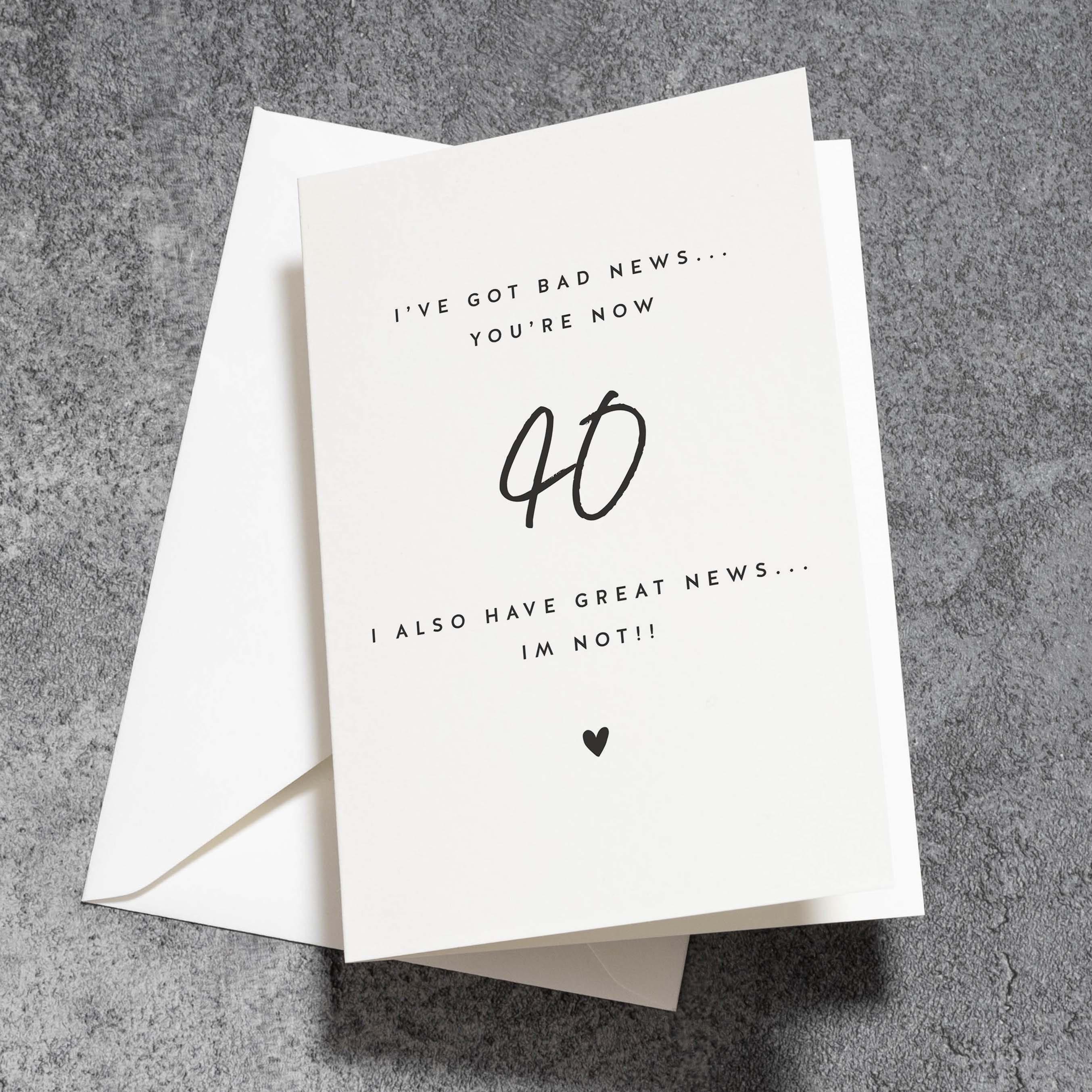 Funny 40th Birthday Card 40th Birthday Card for Husband 40th - Etsy Funny 40th Birthday Card 40th Birthday Card for Husband 40th - Etsy